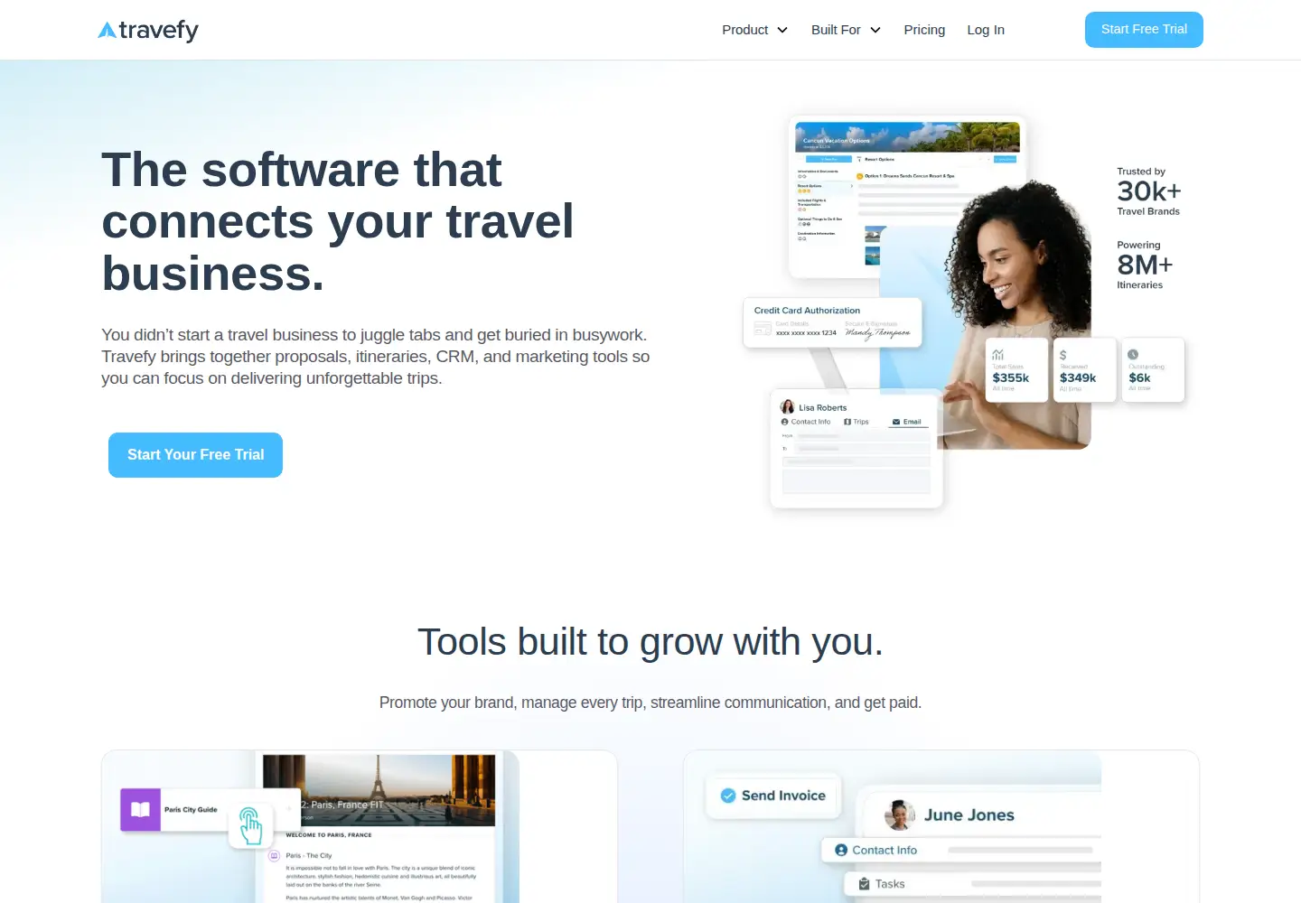 Screenshot of travefy.com