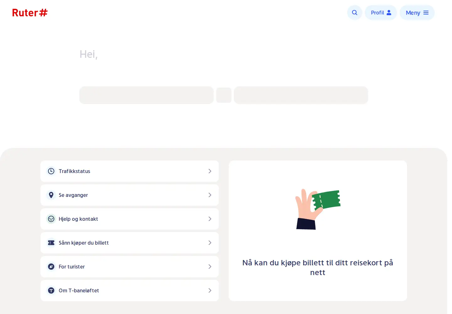 Screenshot of ruter.no
