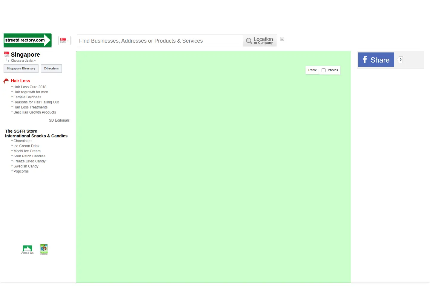 Screenshot of streetdirectory.com