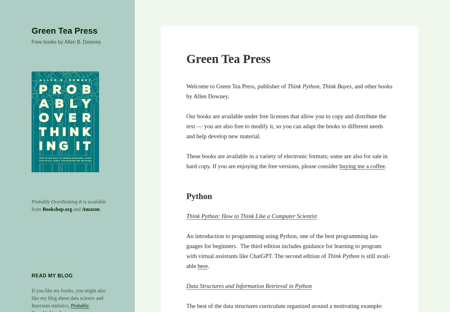 Screenshot of greenteapress.com