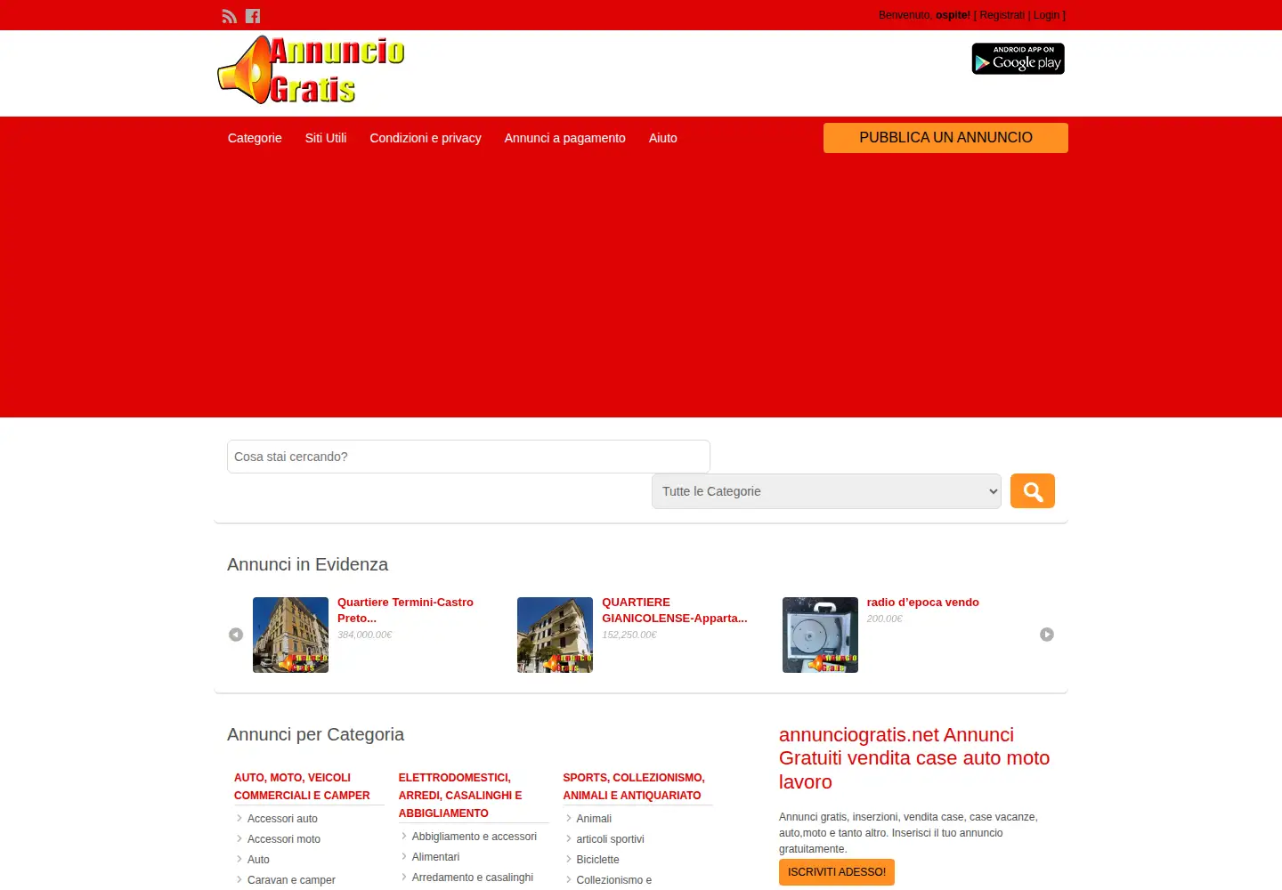 Screenshot of annunciogratis.net