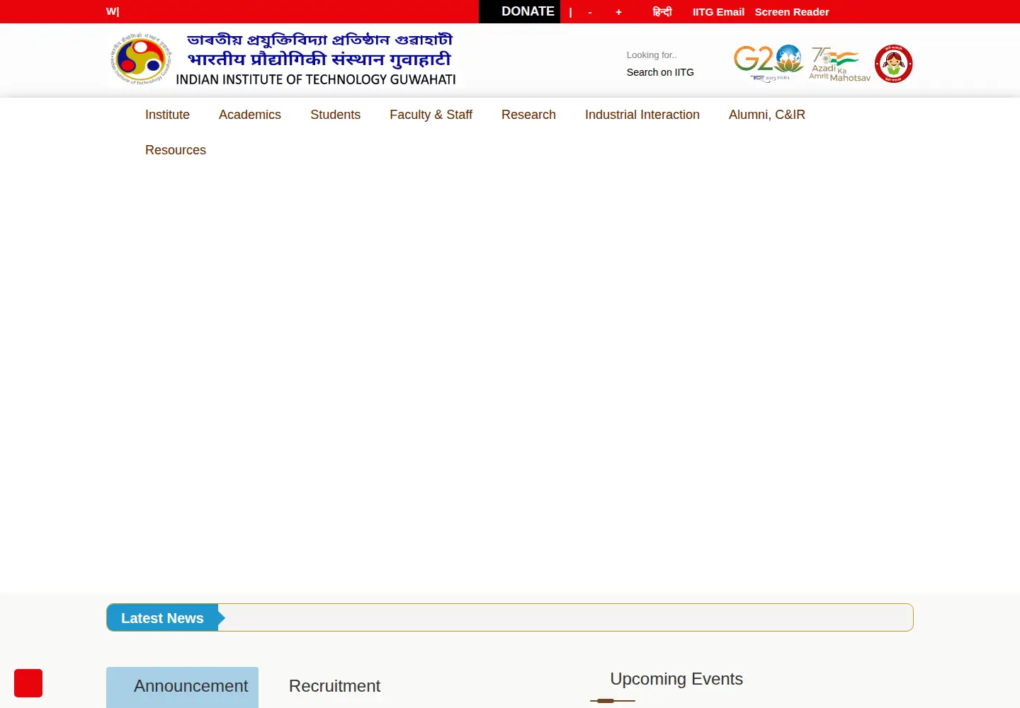 Screenshot of iitg.ac.in