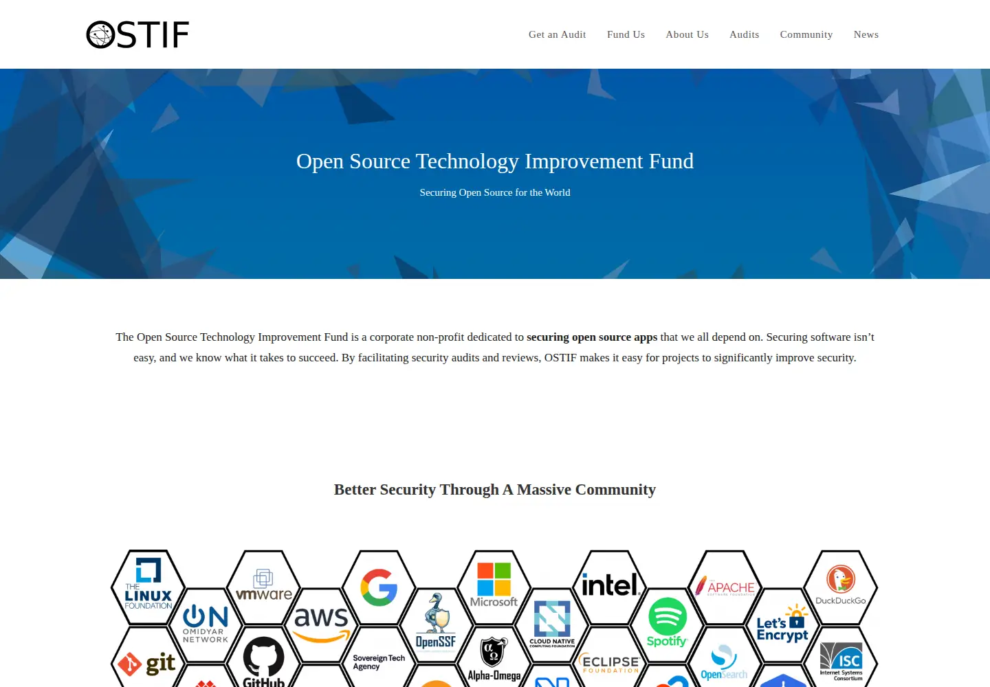 Screenshot of ostif.org