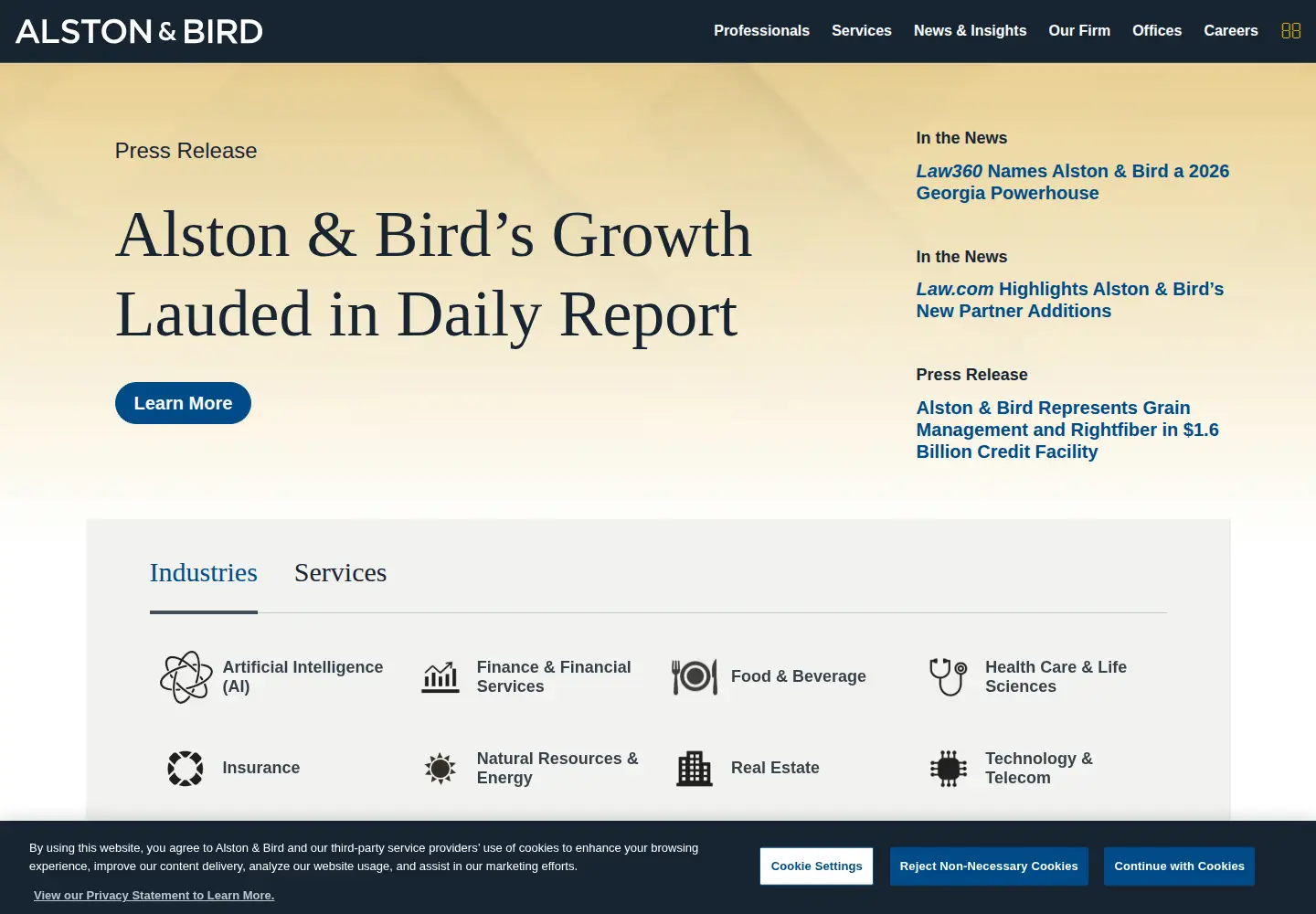 Screenshot of alston.com