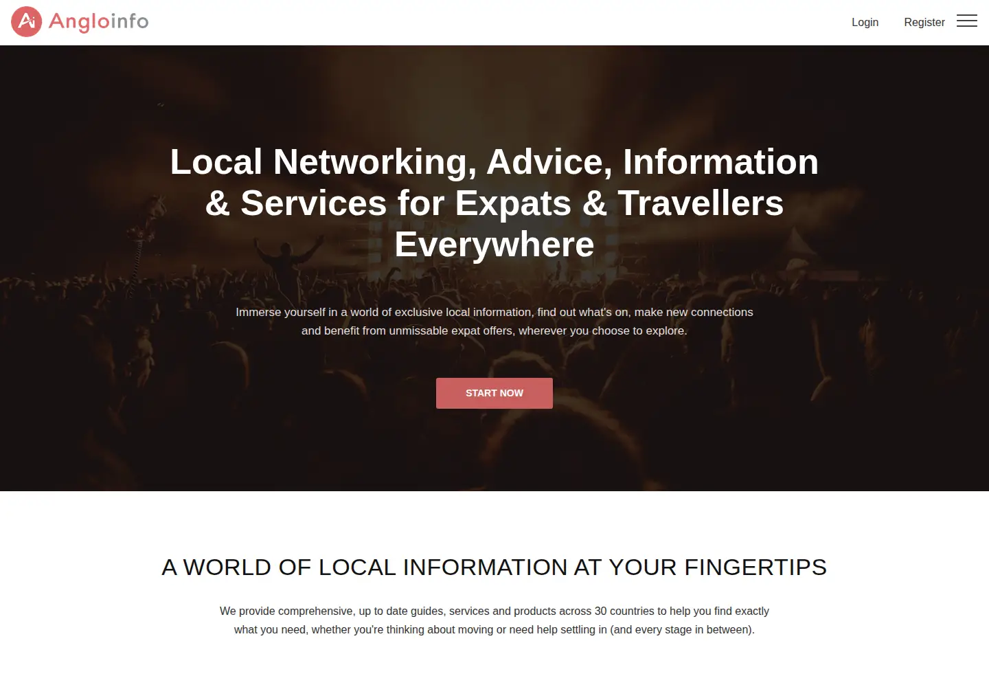Screenshot of angloinfo.com
