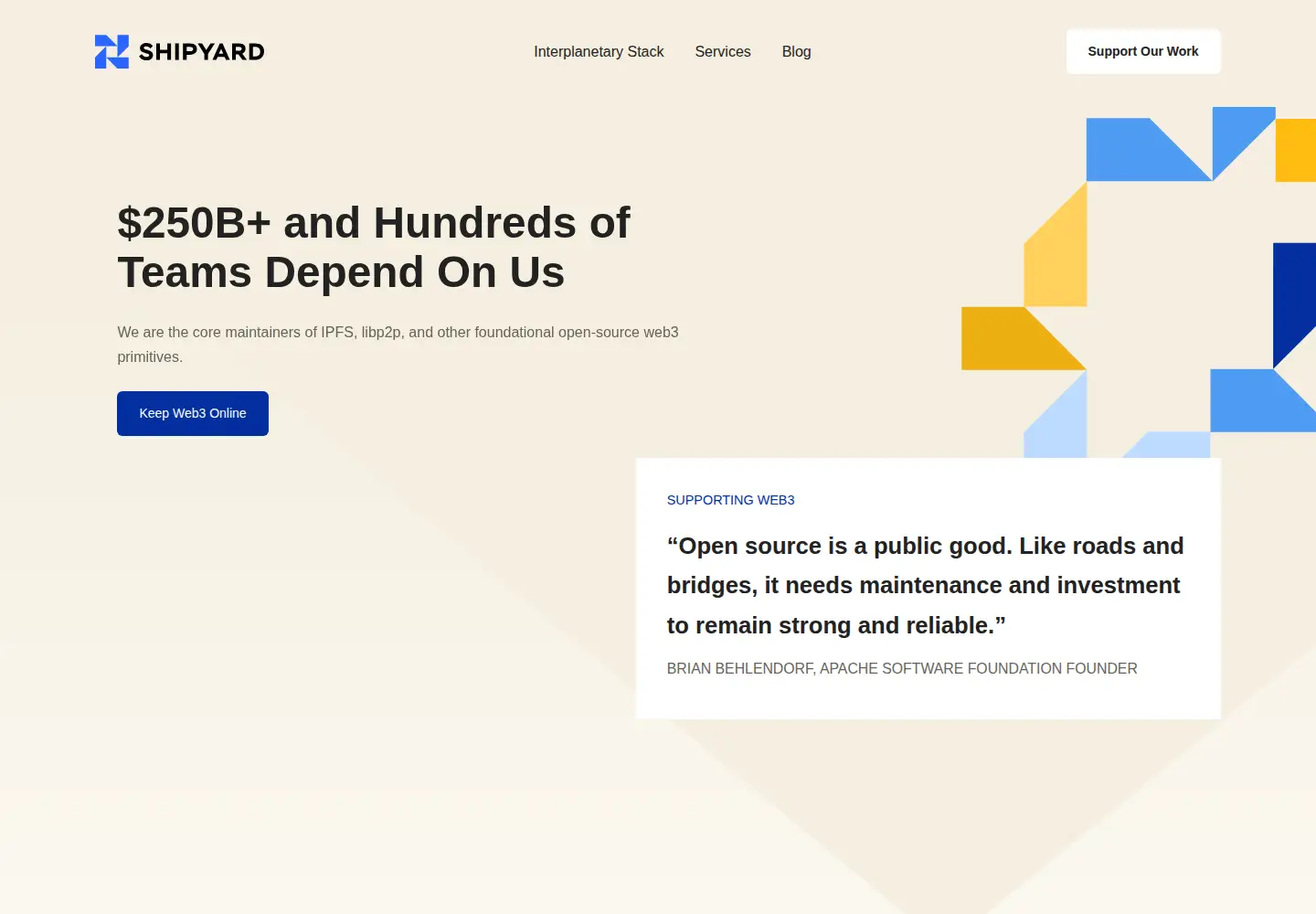 Screenshot of ipshipyard.com