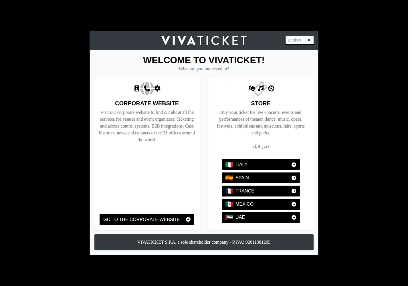 Screenshot of vivaticket.it