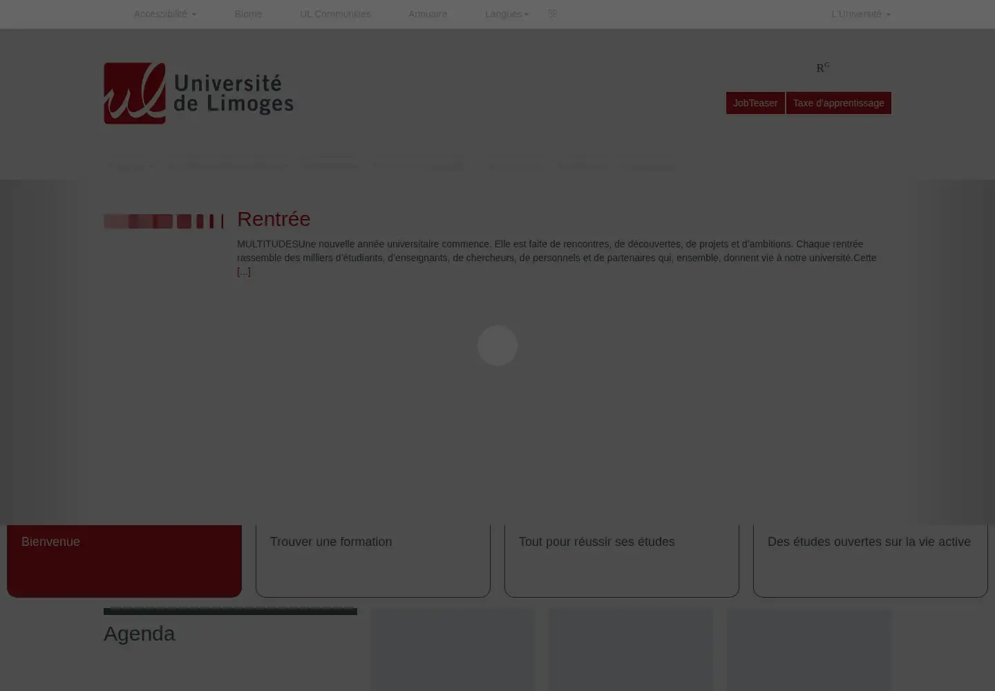 Screenshot of unilim.fr