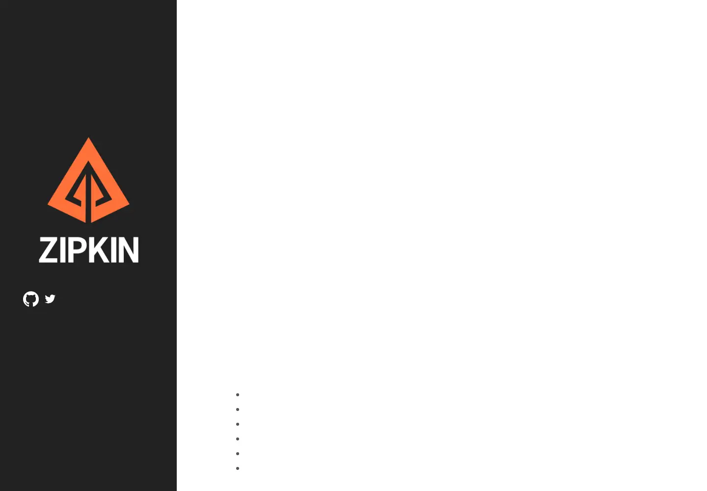 Screenshot of zipkin.io