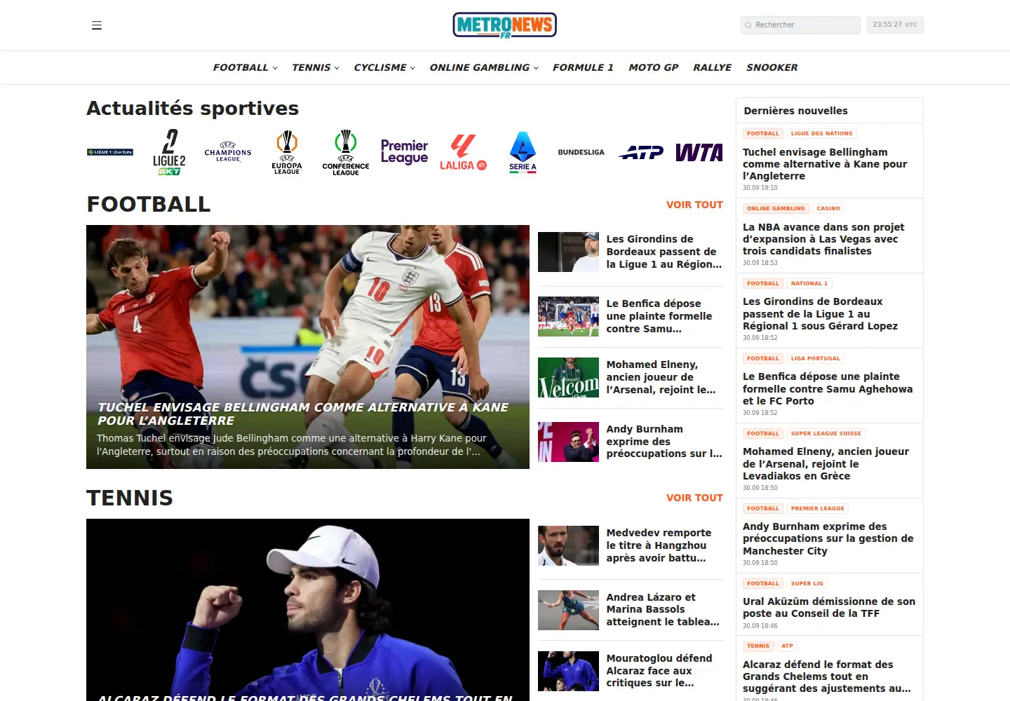 Screenshot of metronews.fr