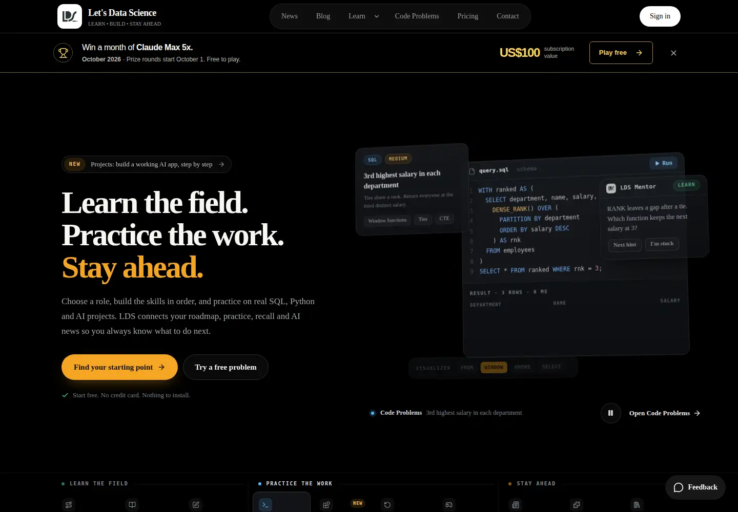 Screenshot of letsdatascience.com