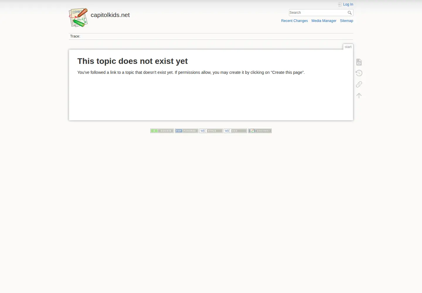 Screenshot of capitolkids.net