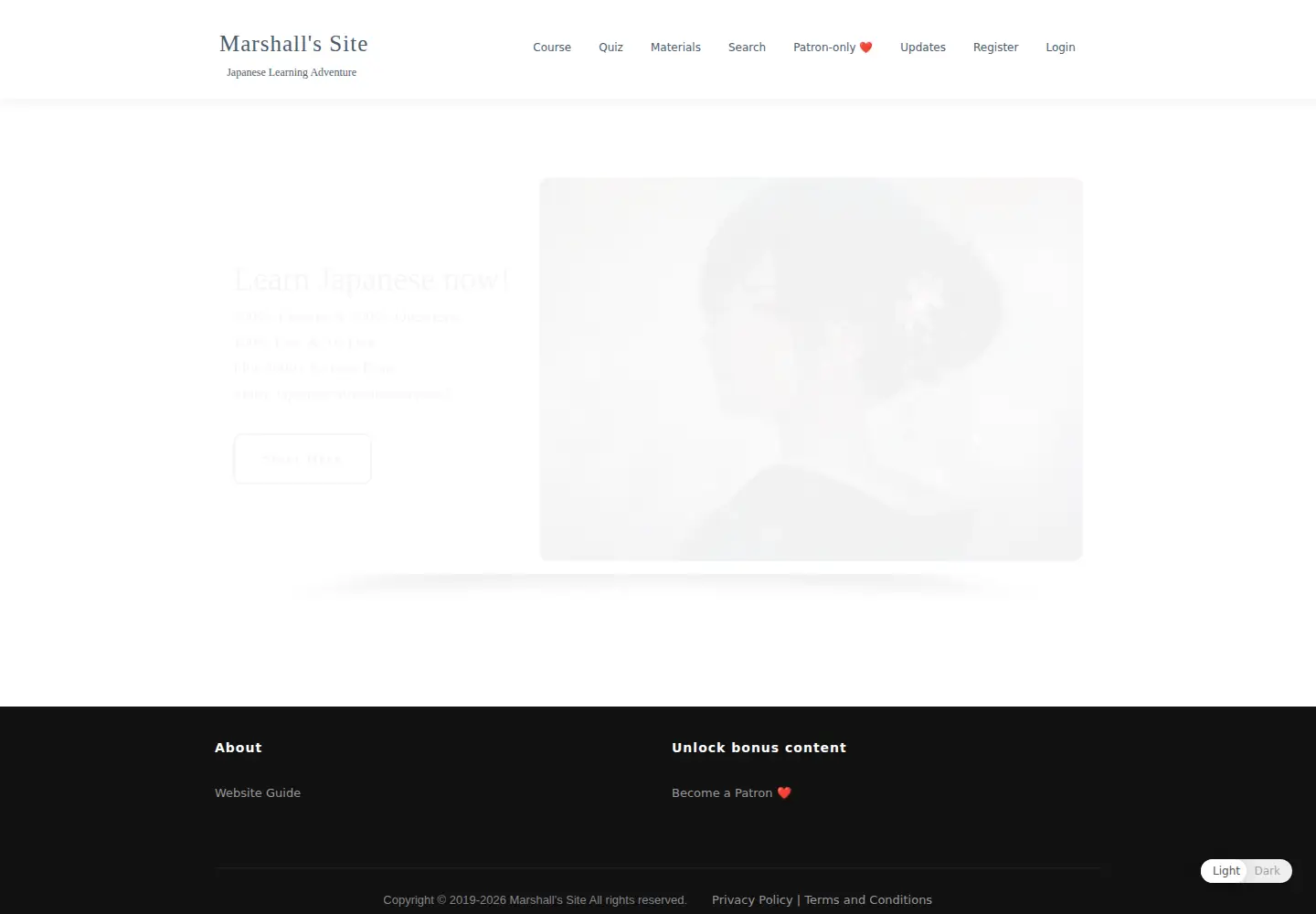 Screenshot of marshallyin.com