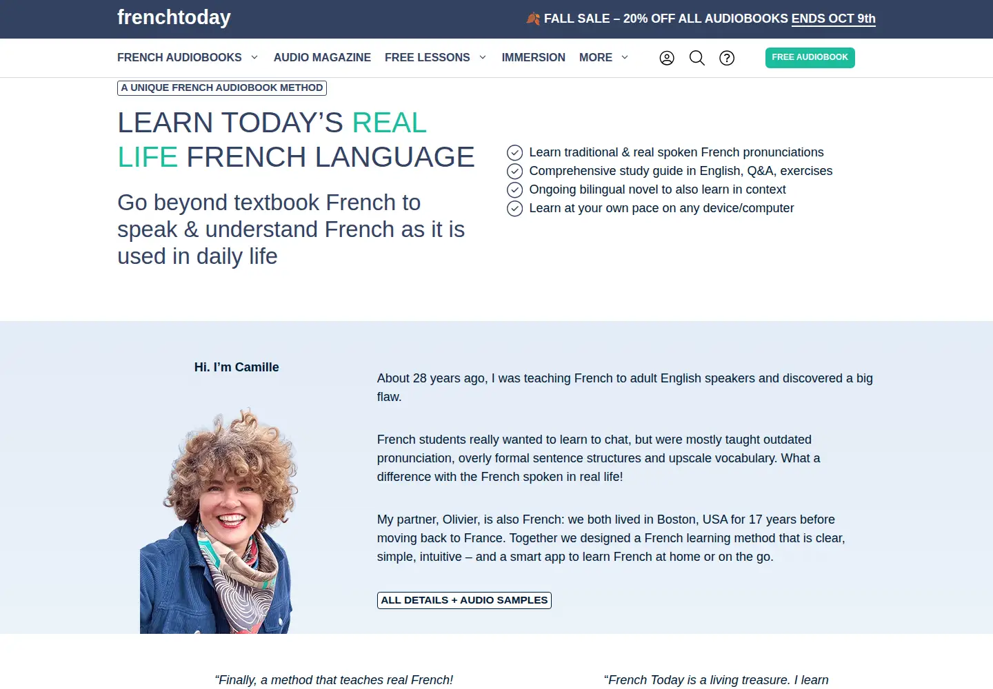Screenshot of frenchtoday.com
