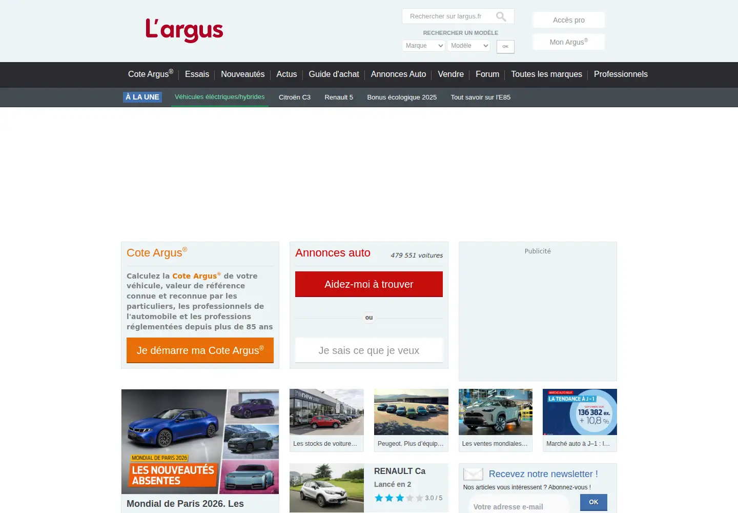 Screenshot of largus.fr