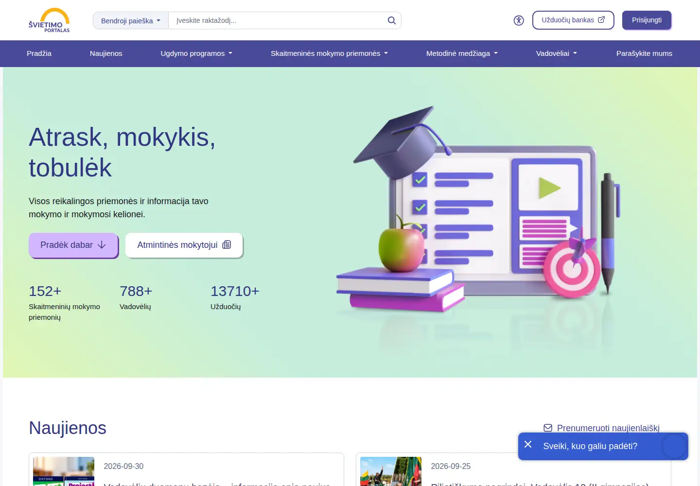 Screenshot of emokykla.lt