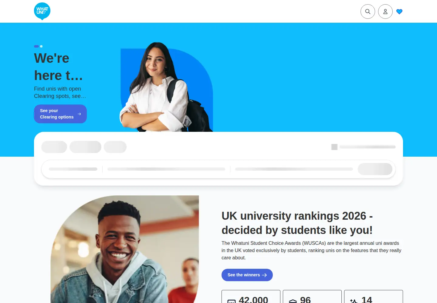 Screenshot of whatuni.com