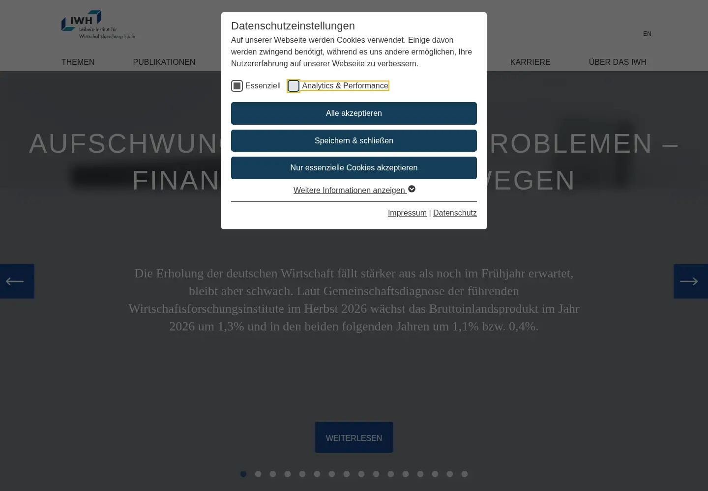 Screenshot of iwh-halle.de