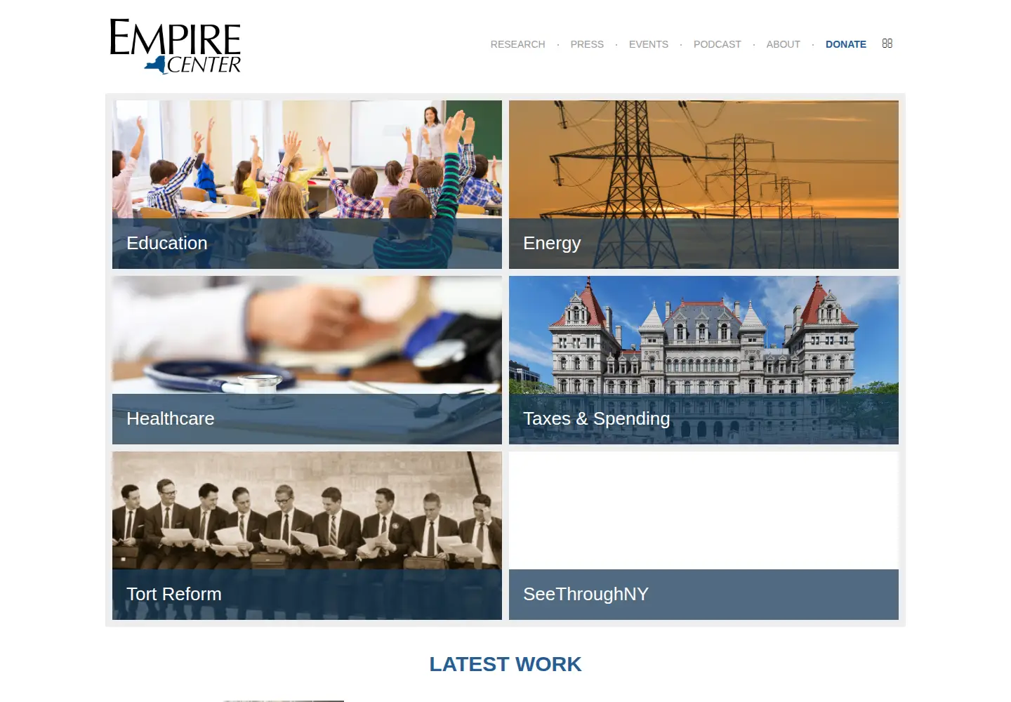 Screenshot of empirecenter.org