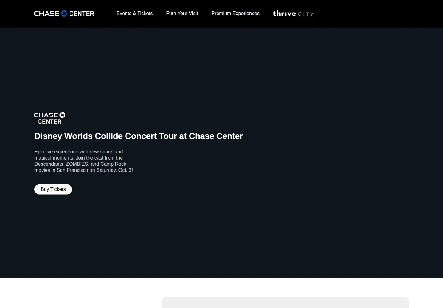 Screenshot of chasecenter.com