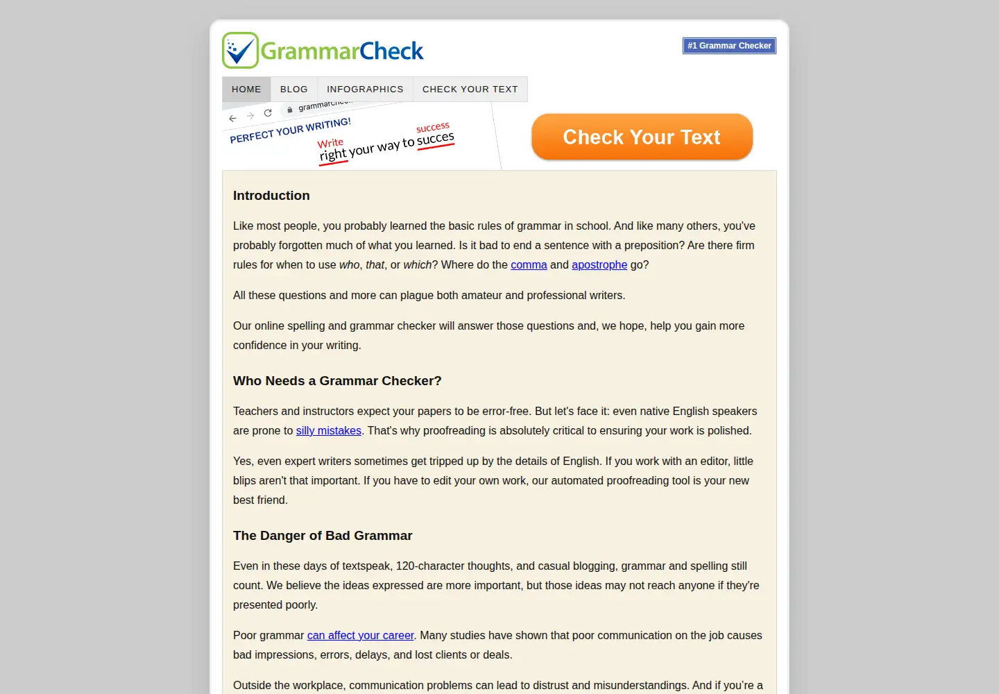 Screenshot of grammarcheck.net