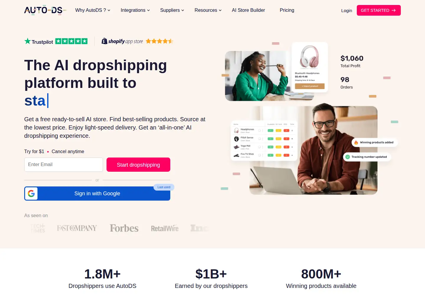 Screenshot of autods.com