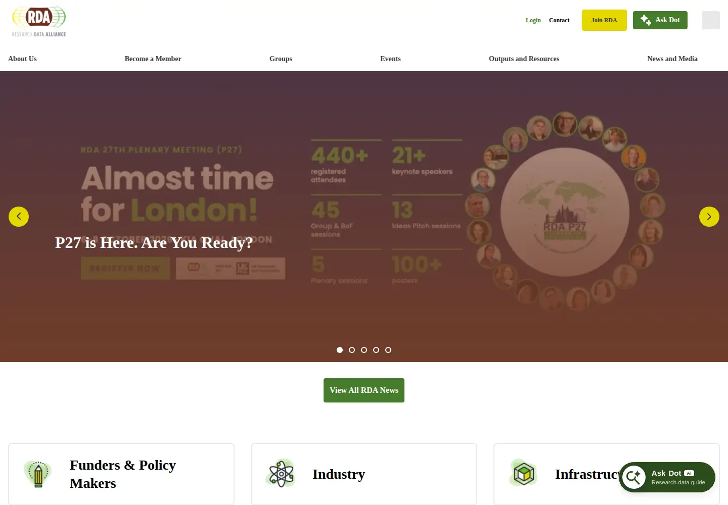 Screenshot of rd-alliance.org