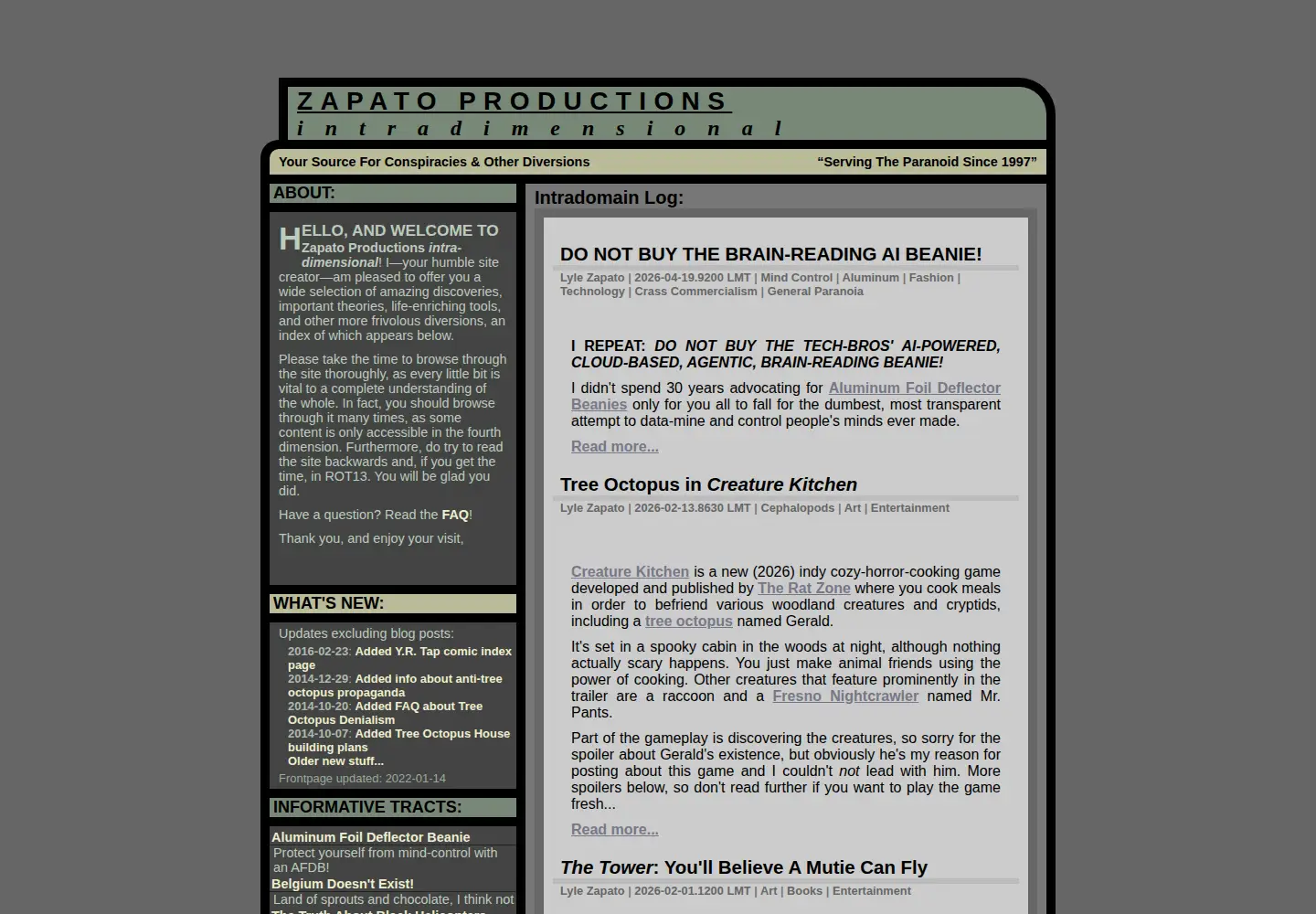 Screenshot of zapatopi.net