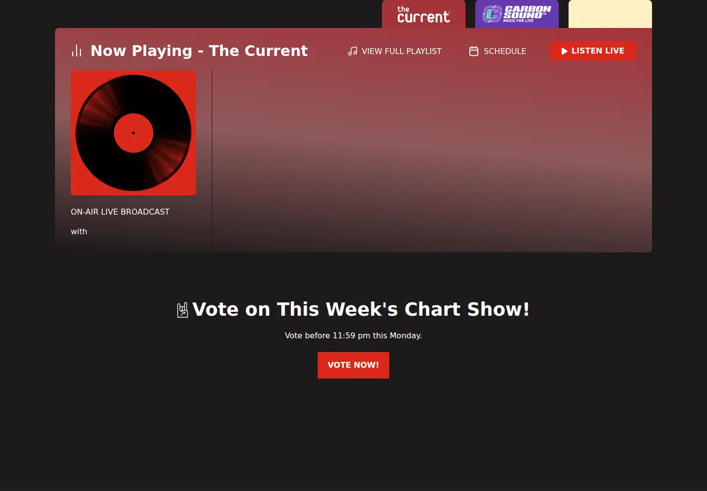 Screenshot of thecurrent.org