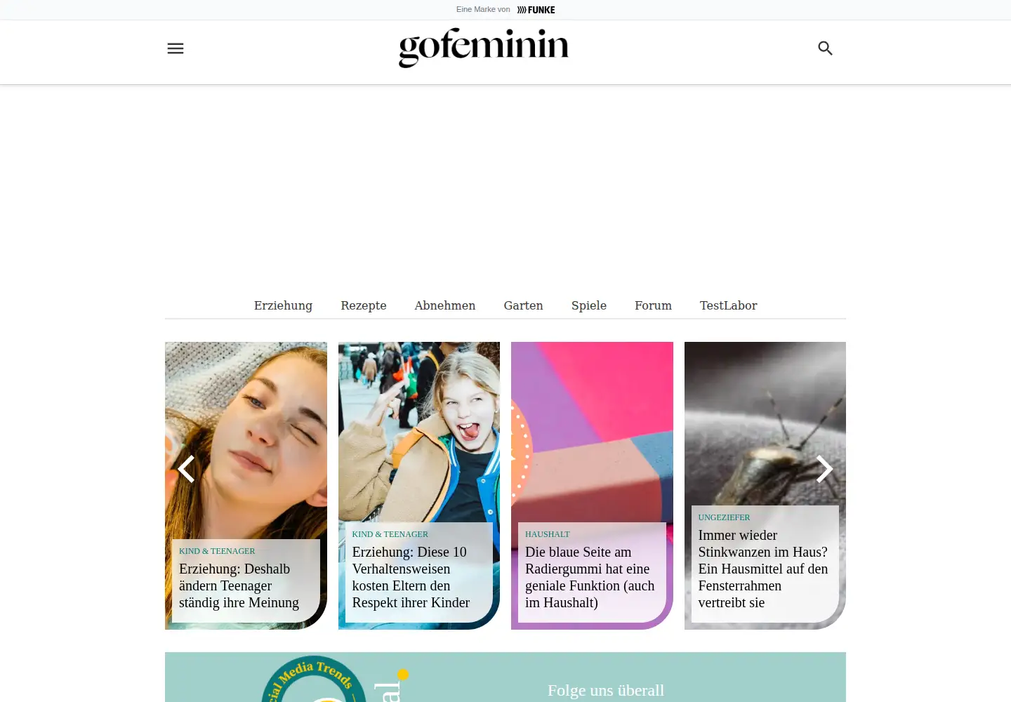 Screenshot of gofeminin.de