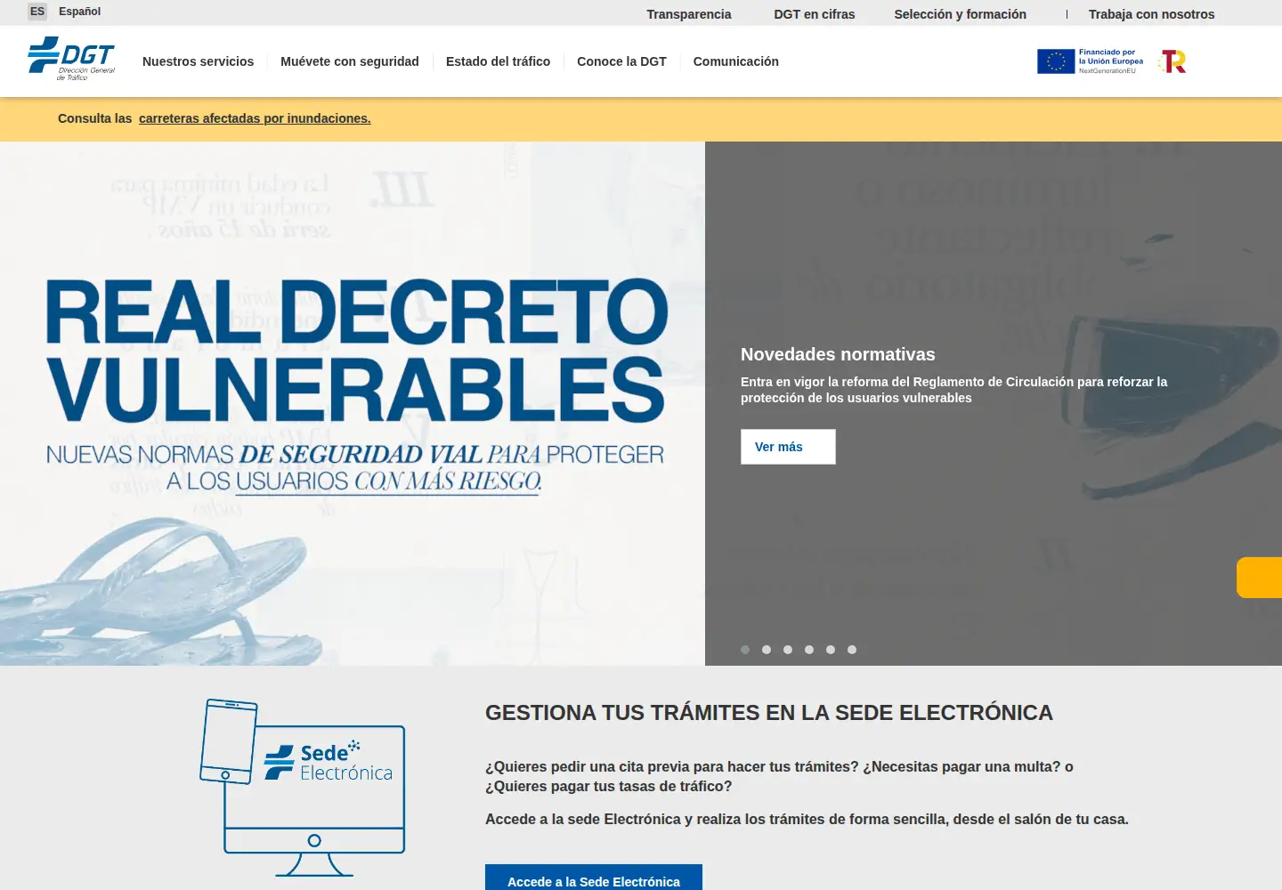 Screenshot of dgt.es