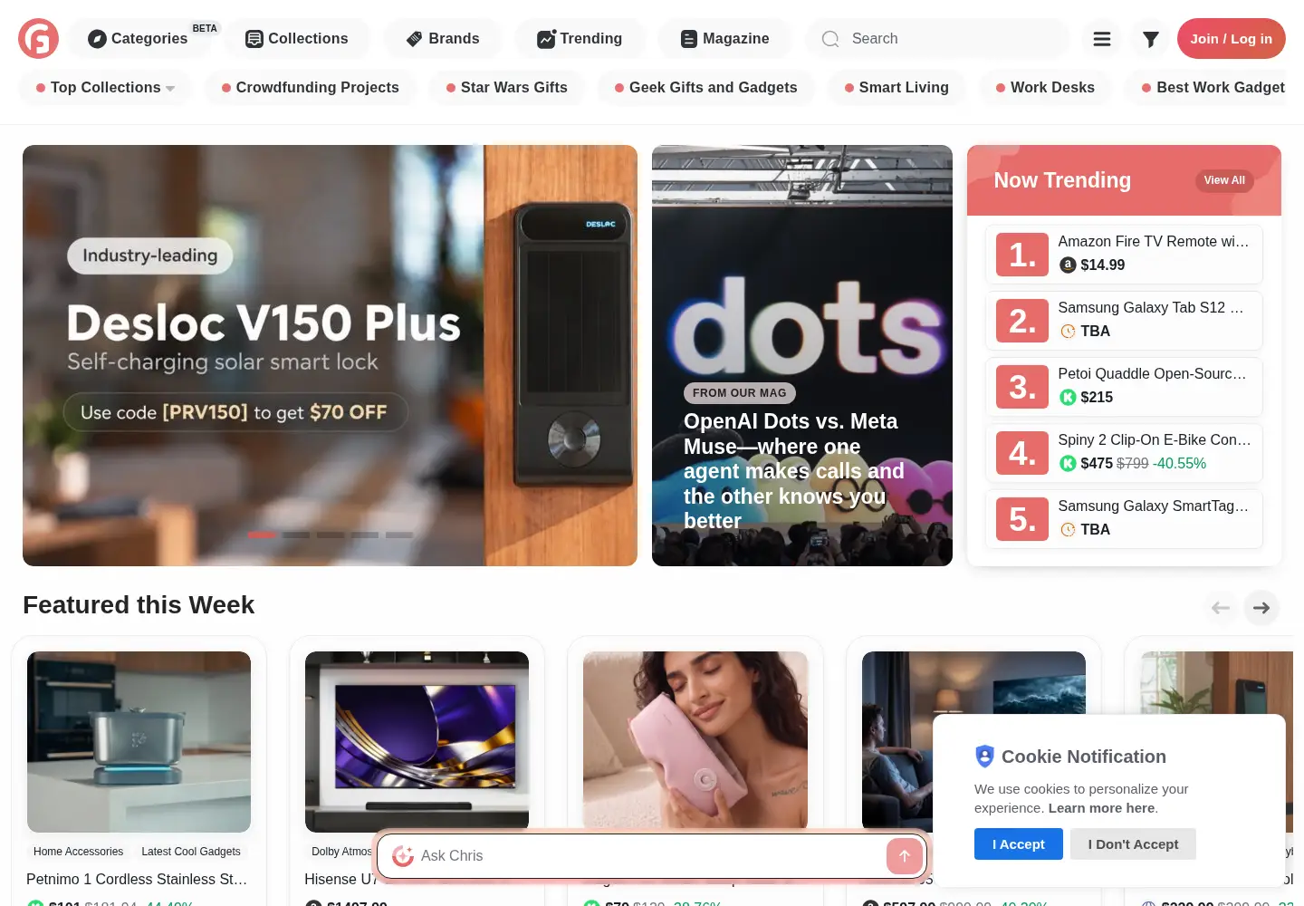 Screenshot of thegadgetflow.com