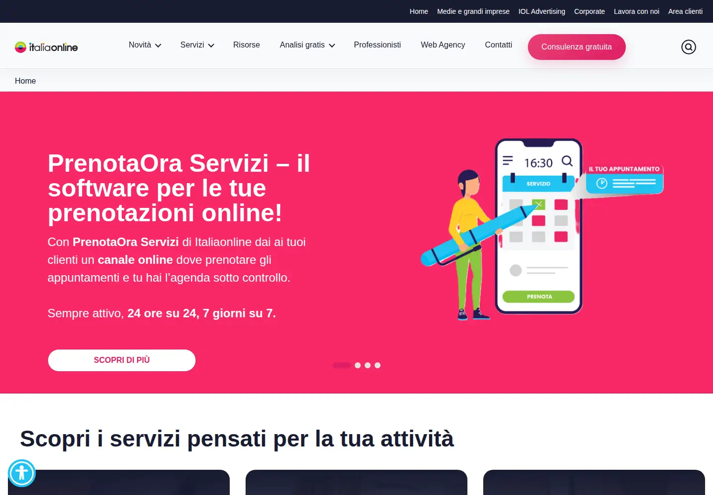 Screenshot of italiaonline.it
