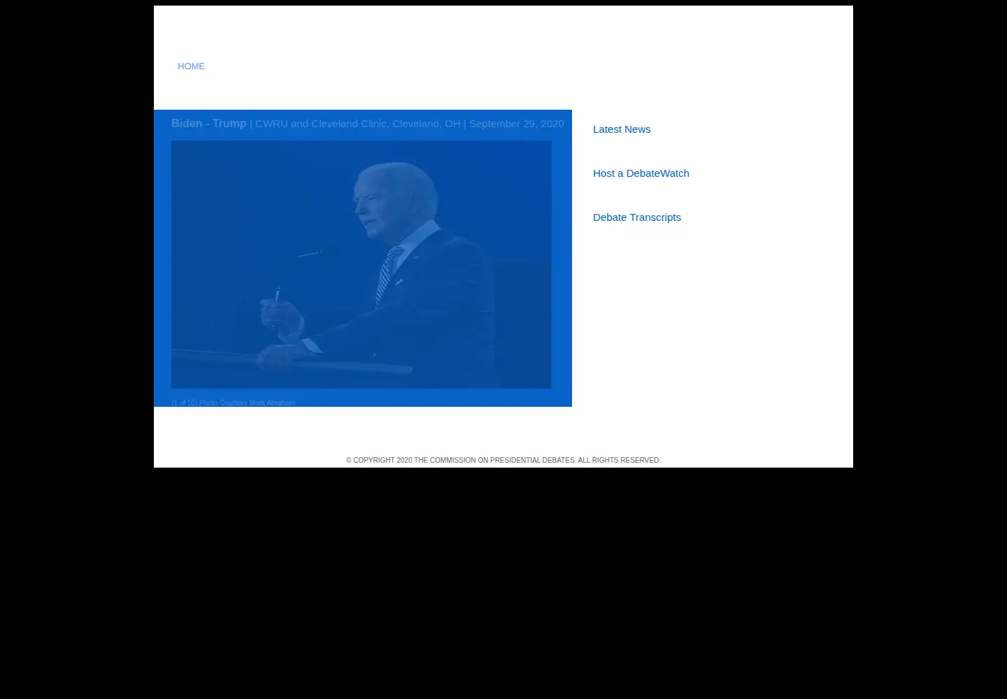 Screenshot of debates.org