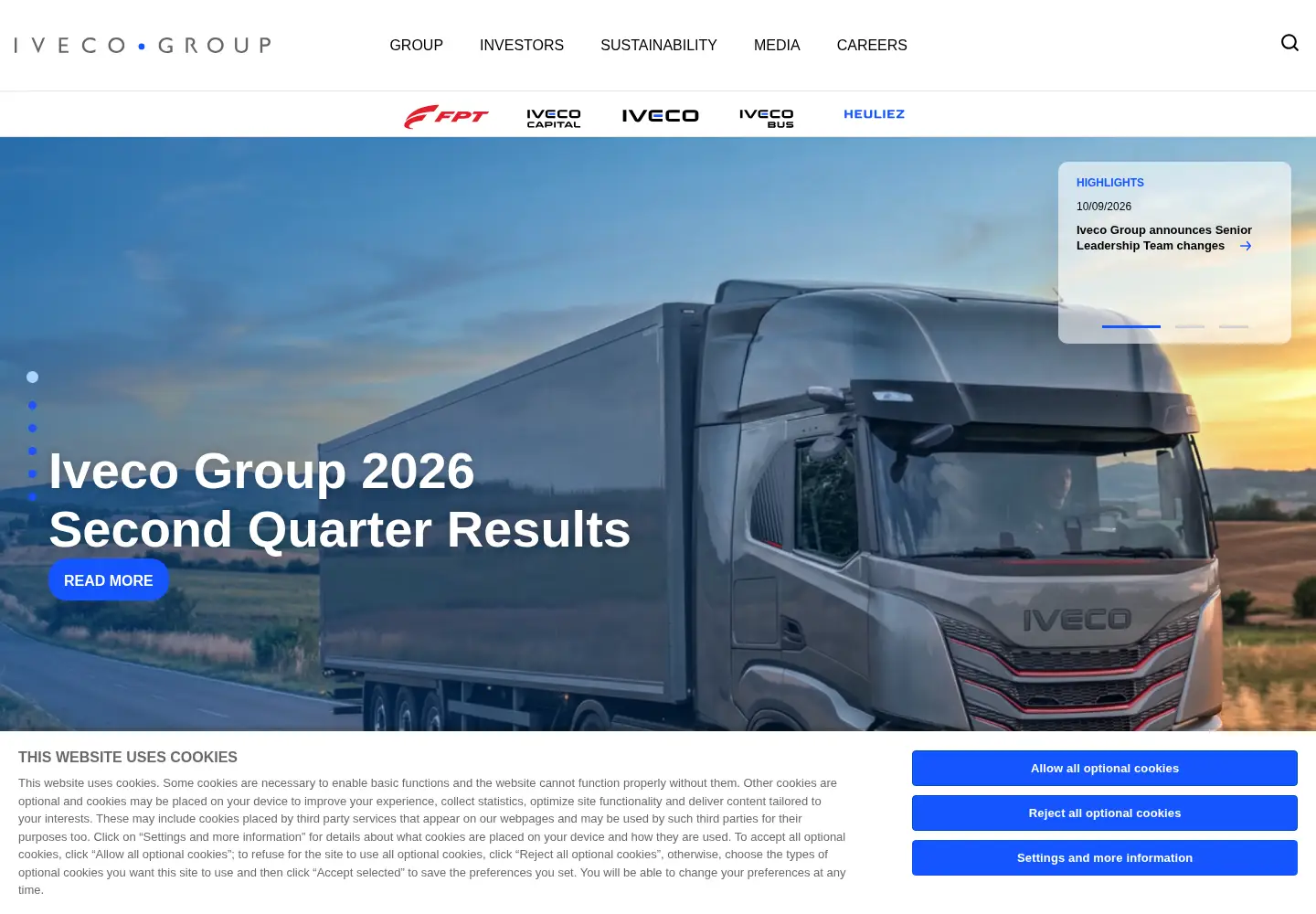 Screenshot of ivecogroup.com