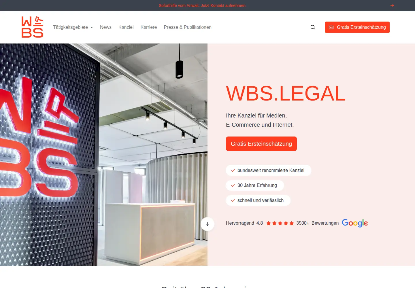 Screenshot of wbs.legal