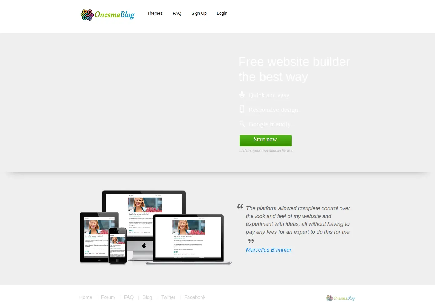 Screenshot of onesmablog.com
