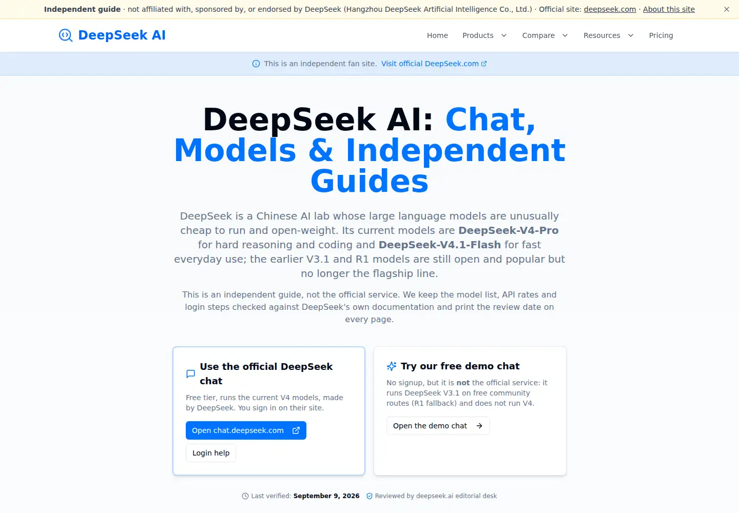 Screenshot of deepseek.ai