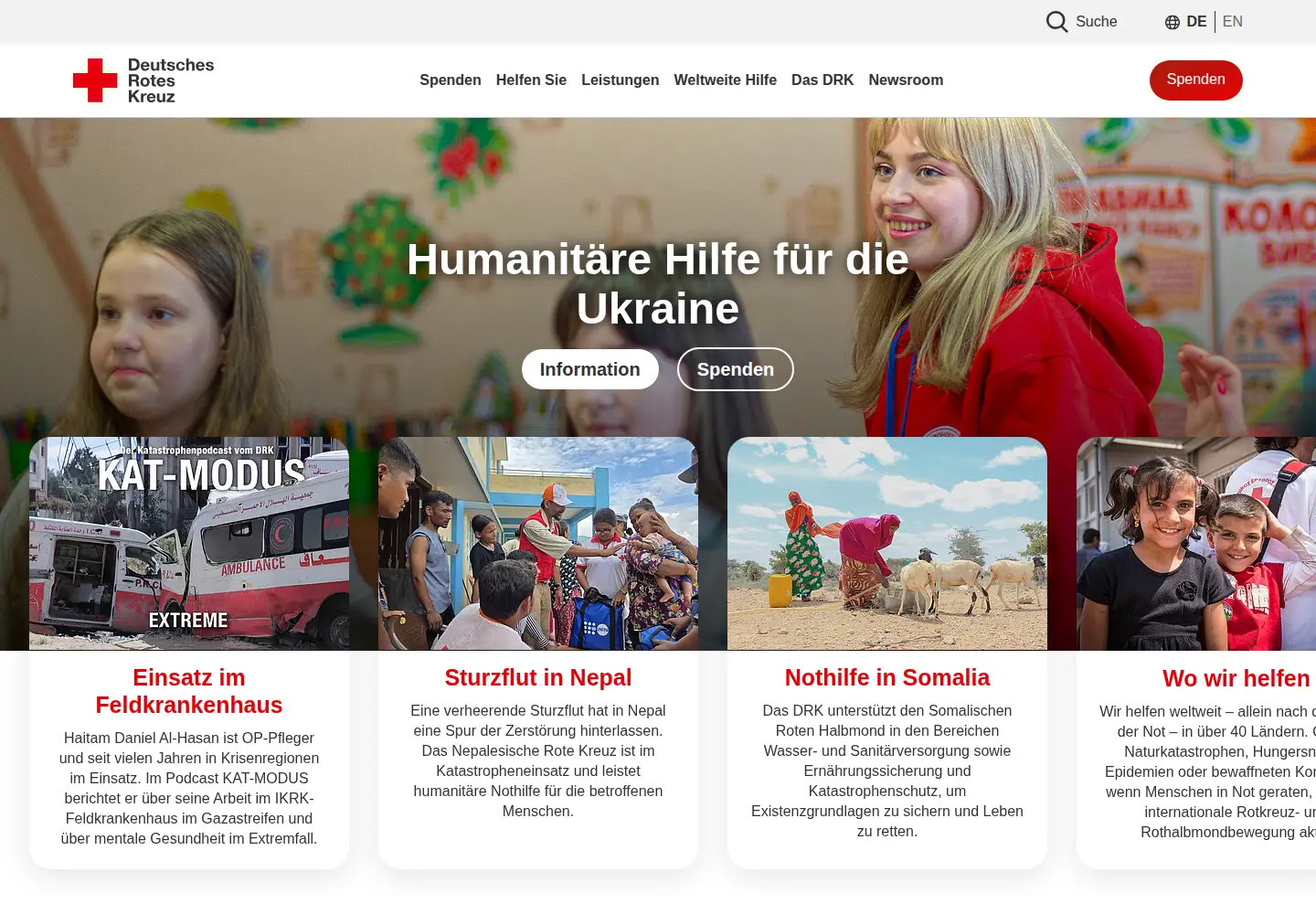 Screenshot of drk.de