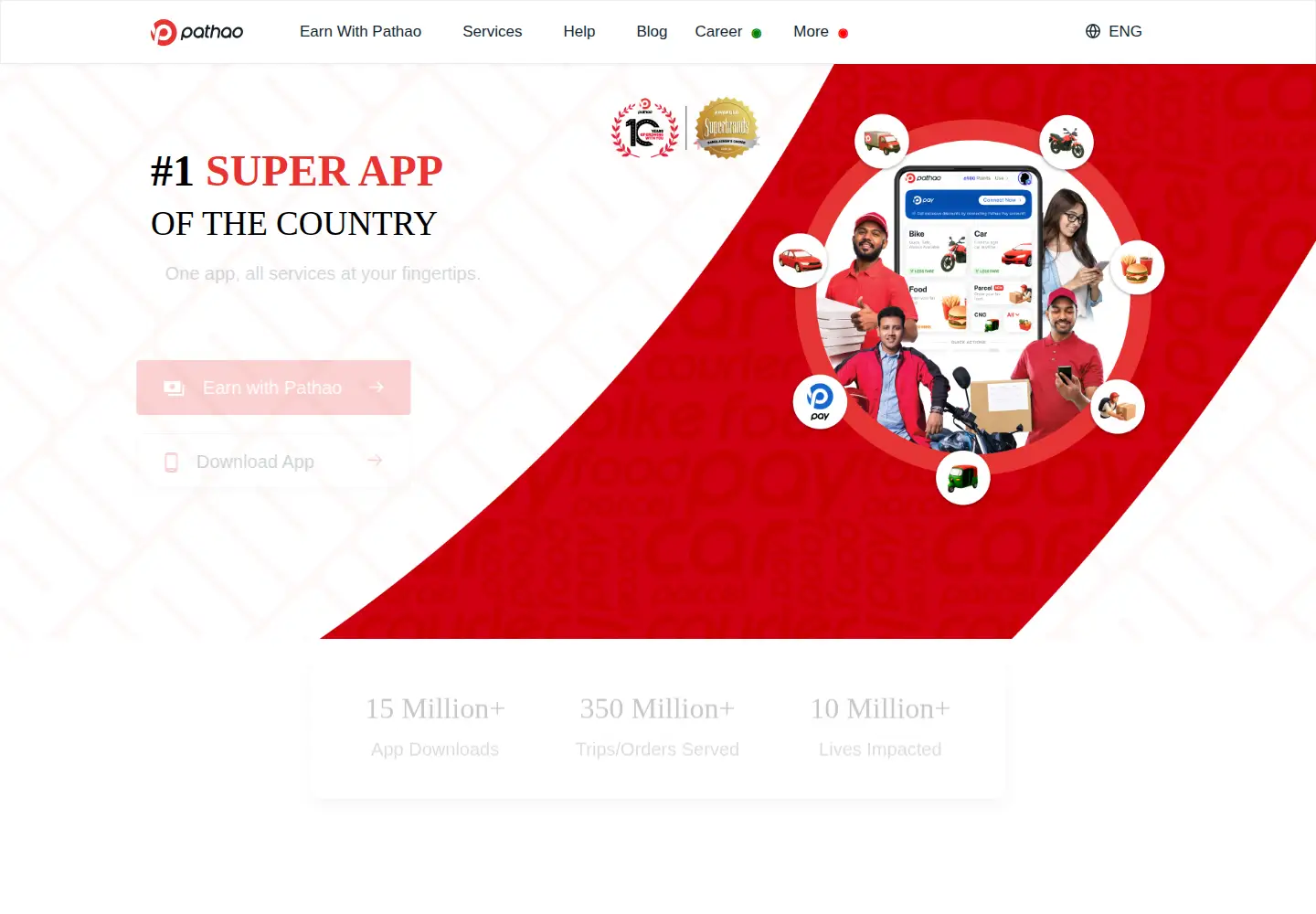 Screenshot of pathao.com