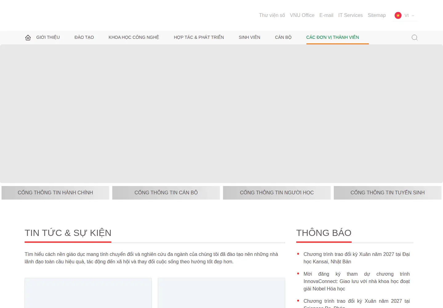 Screenshot of vnu.edu.vn