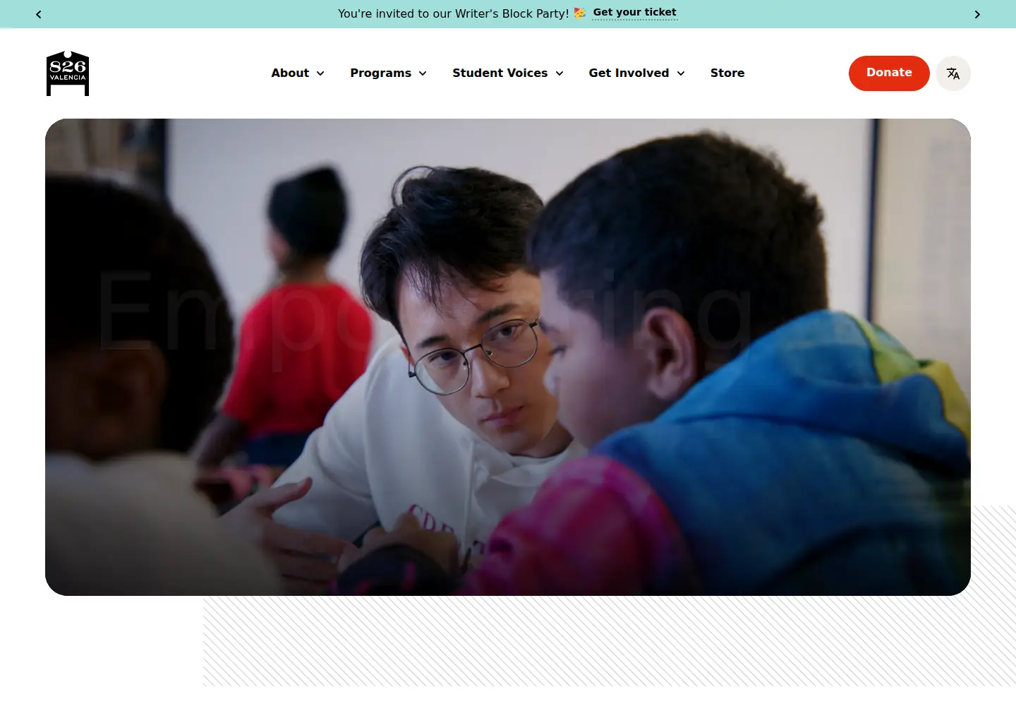 Screenshot of 826valencia.org
