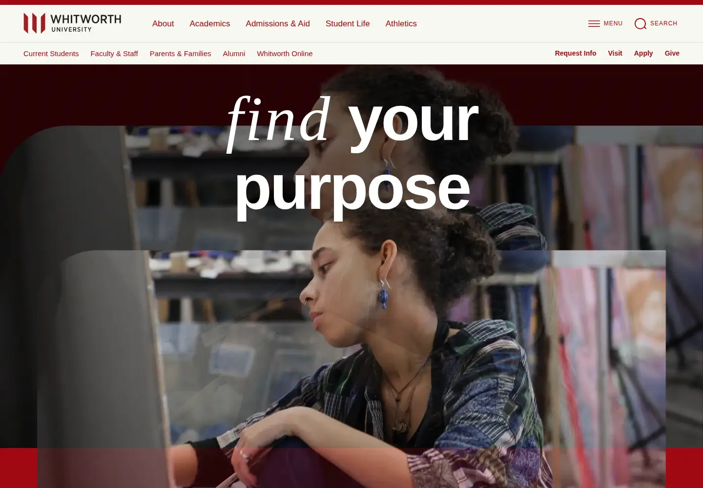 Screenshot of whitworth.edu