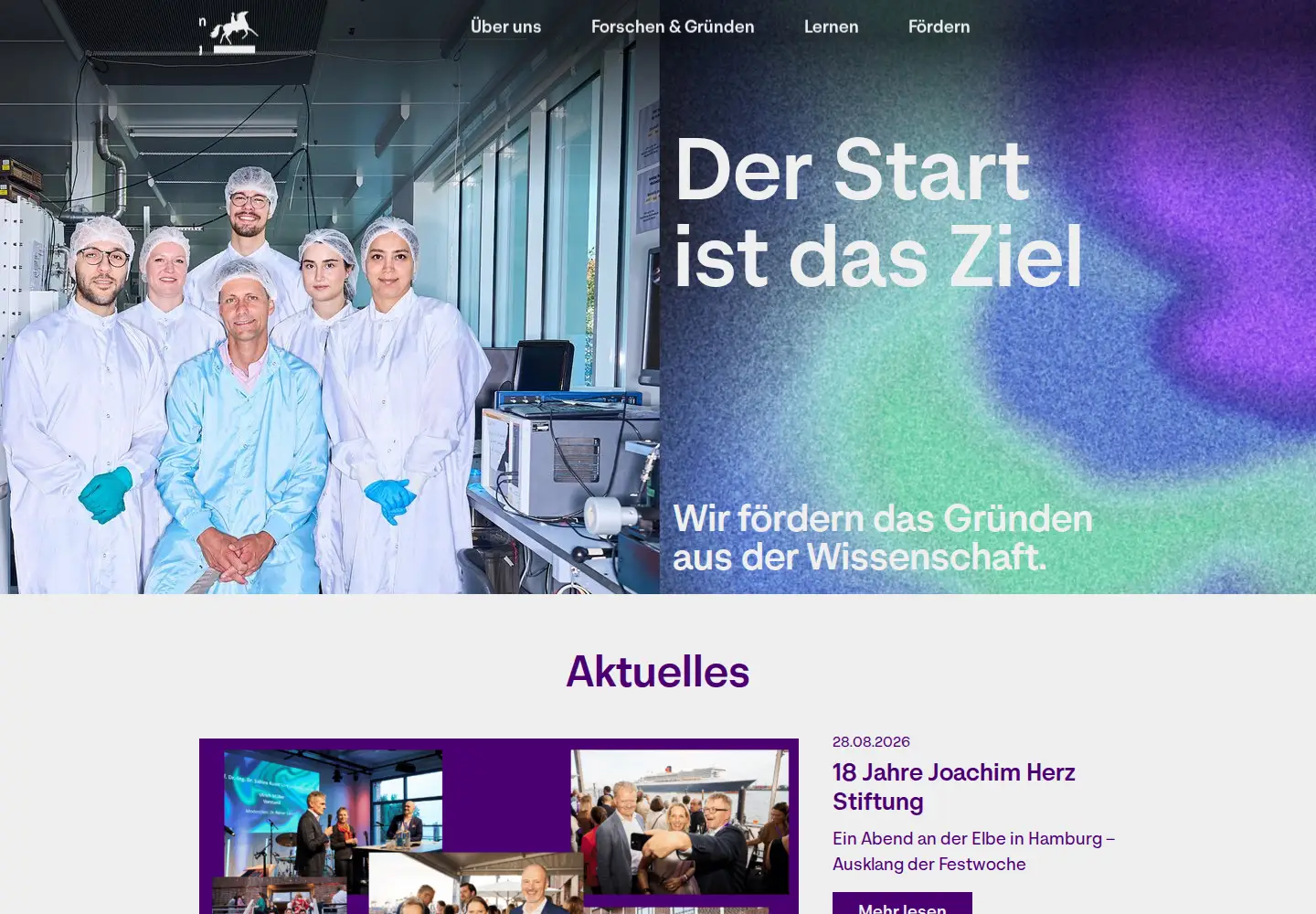 Screenshot of joachim-herz-stiftung.de
