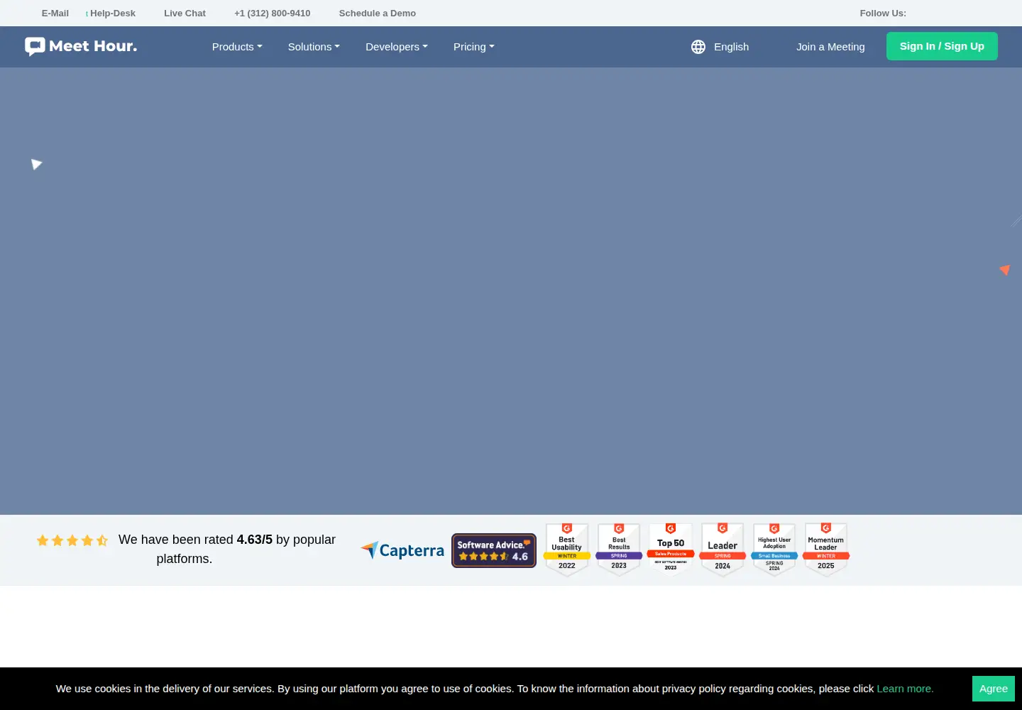 Screenshot of meethour.io