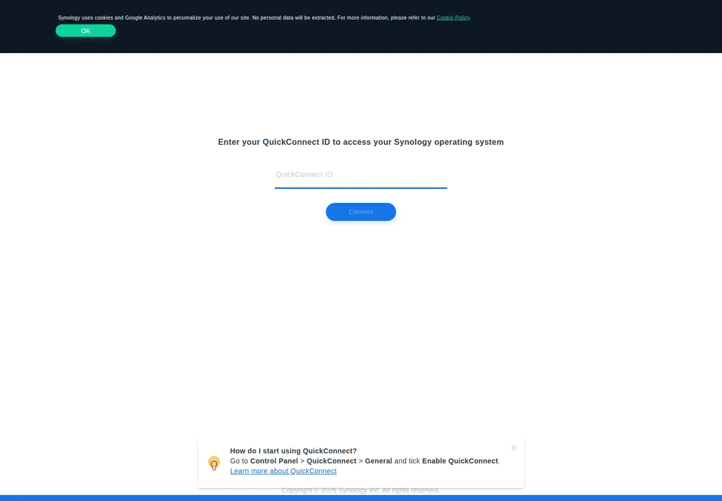 Screenshot of quickconnect.to