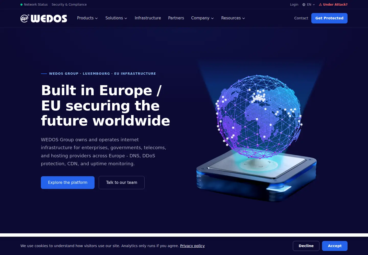 Screenshot of wedos.com