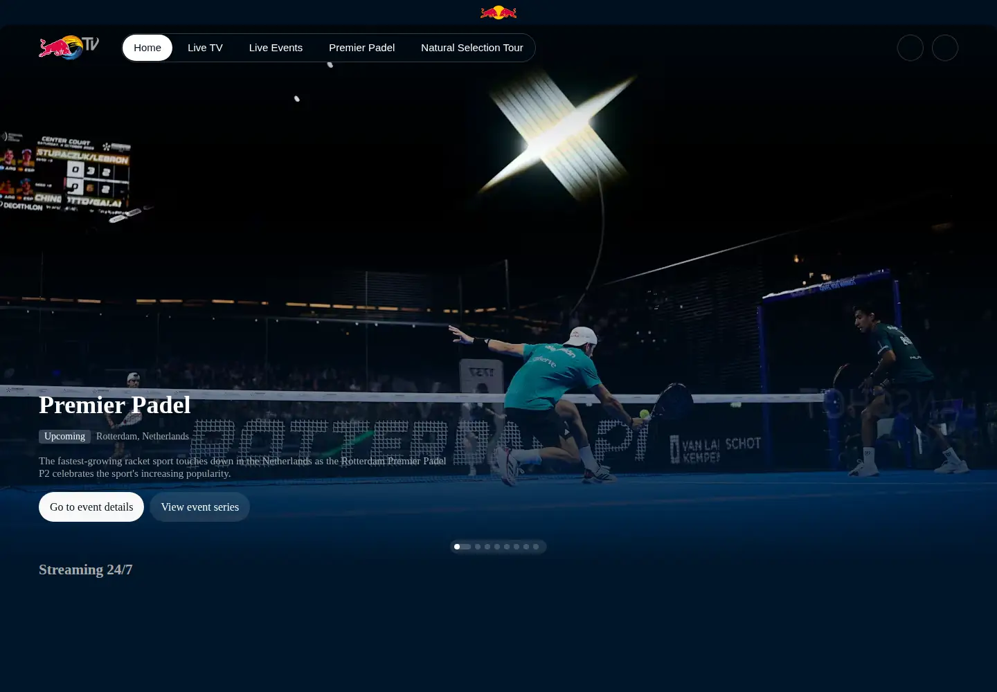 Screenshot of redbull.tv