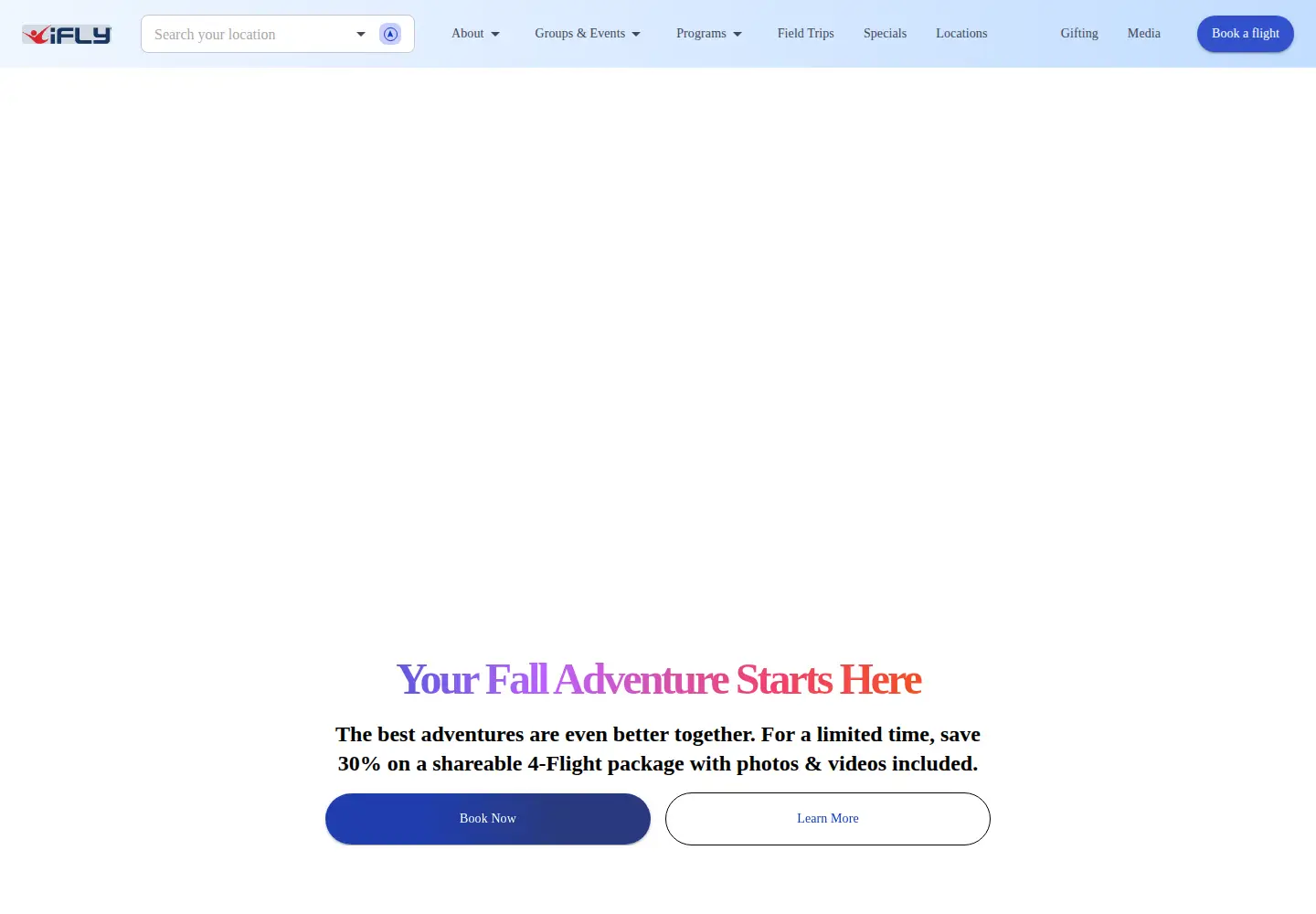 Screenshot of iflyworld.com
