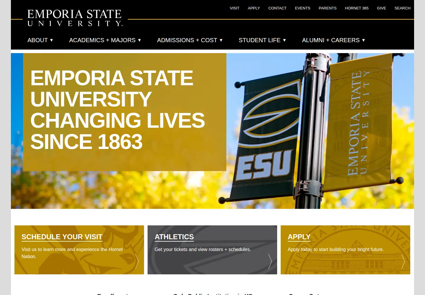 Screenshot of emporia.edu